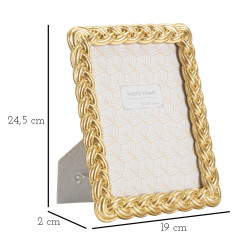 Cadre photo Corde – 19 × 2 × 24,5 cm (format intérieur : 15 × 20 cm)