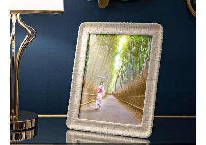 Cadre photo Style bambou – 26 × 2 × 31 cm (format intérieur : 20 × 25 cm)