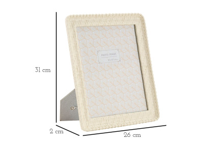 Cadre photo Style bambou – 26 × 2 × 31 cm (format intérieur : 20 × 25 cm)