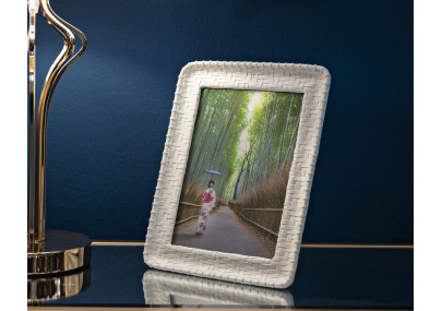 Cadre photo Style bambou – 20,5 × 2 × 25,5 cm (format intérieur : 15 × 20 cm)