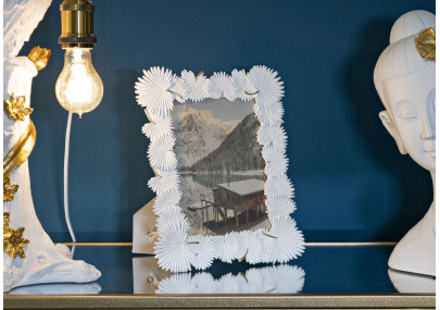 Cadre photo Feuille de palmier – 22,7 × 1,5 × 28 cm (format intérieur : 15 × 20 cm)