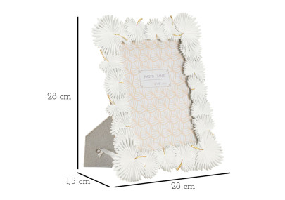 Cadre photo Feuille de palmier – 22,7 × 1,5 × 28 cm (format intérieur : 15 × 20 cm)