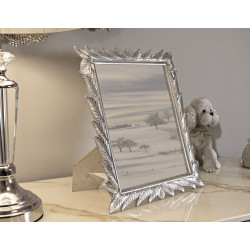 Cadre photo Leavy argent – 27 × 2 × 32,3 cm (dimension intérieure : 20 × 25 cm)