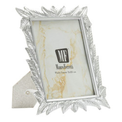 Cadre photo Leavy argent – 21,2 × 1,7 × 26,8 cm (dimension intérieure : 15 × 20 cm)