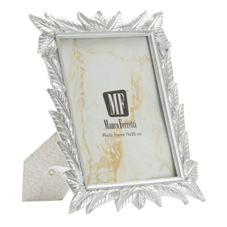 Cadre photo Leavy argent – 21,2 × 1,7 × 26,8 cm (dimension intérieure : 15 × 20 cm)