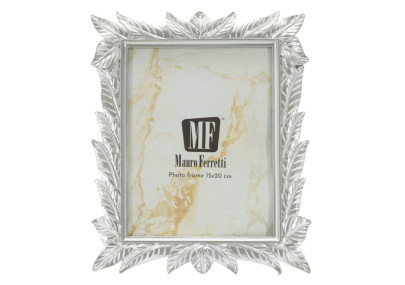 Cadre photo Leavy argent – 21,2 × 1,7 × 26,8 cm (dimension intérieure : 15 × 20 cm)