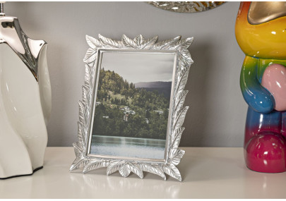 Cadre photo Leavy argent – 21,2 × 1,7 × 26,8 cm (dimension intérieure : 15 × 20 cm)