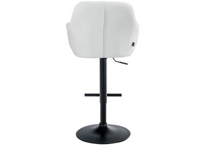 Tabouret de bar Natoma simili cuir noir blanc